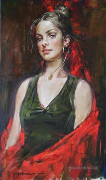 Une jolie femme AA 06 Impressionist Peinture à l'huile